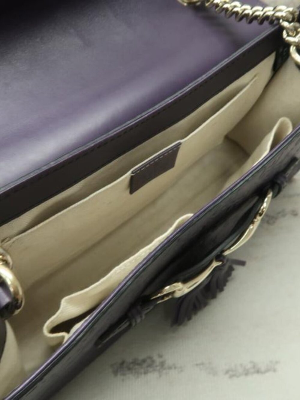 Gucci Emily Purple Guccissima Leather Medium Shoulder Bag - Picture 10 of 13
